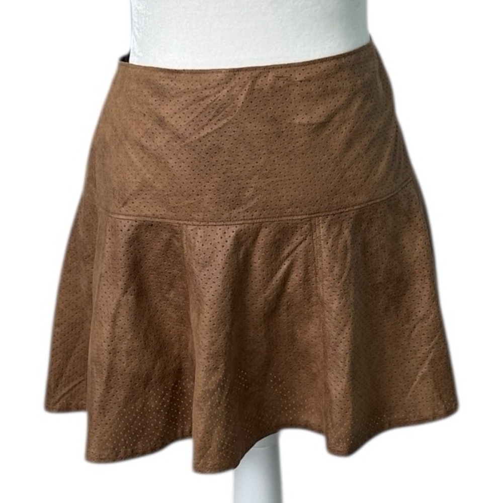 Club Monaco Camel Brown Fit and Flare Skater Mini Skirt Size 6